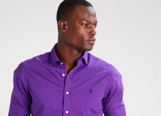 Fiolet w modzie męskiej